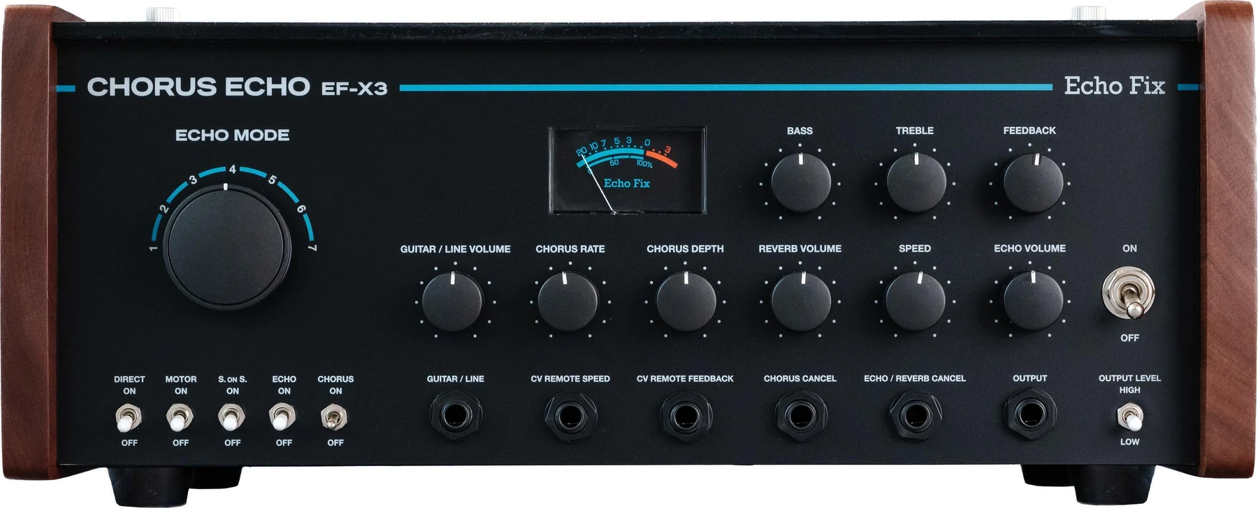 Echo Fix EF-X3 桌面式合唱回声磁带延迟器 - 黑色前面板