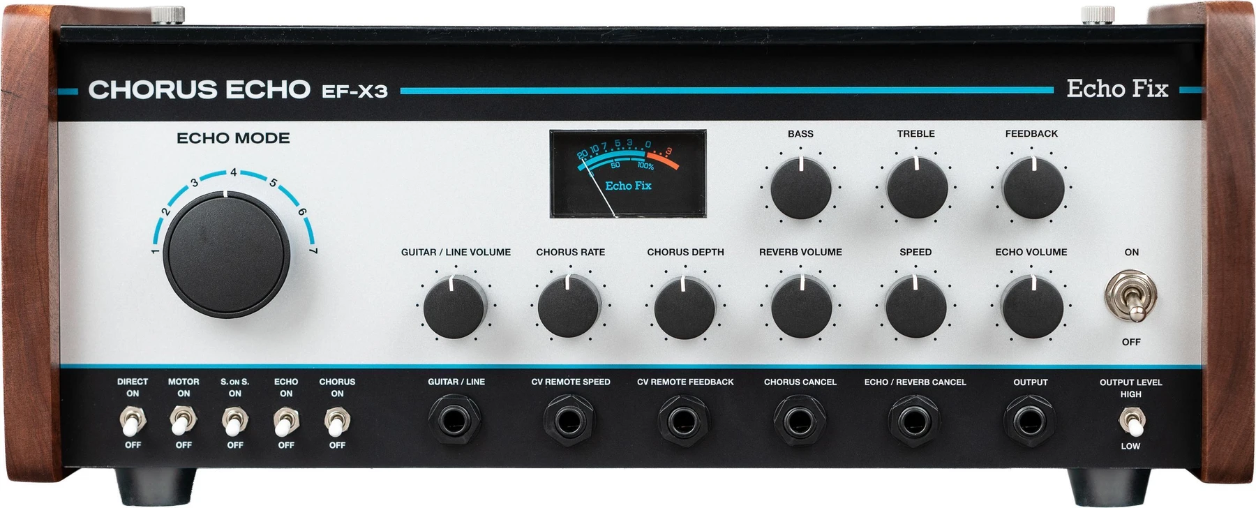 Echo Fix EF-X3 桌面式合唱回声磁带延迟器 - 银色前面板