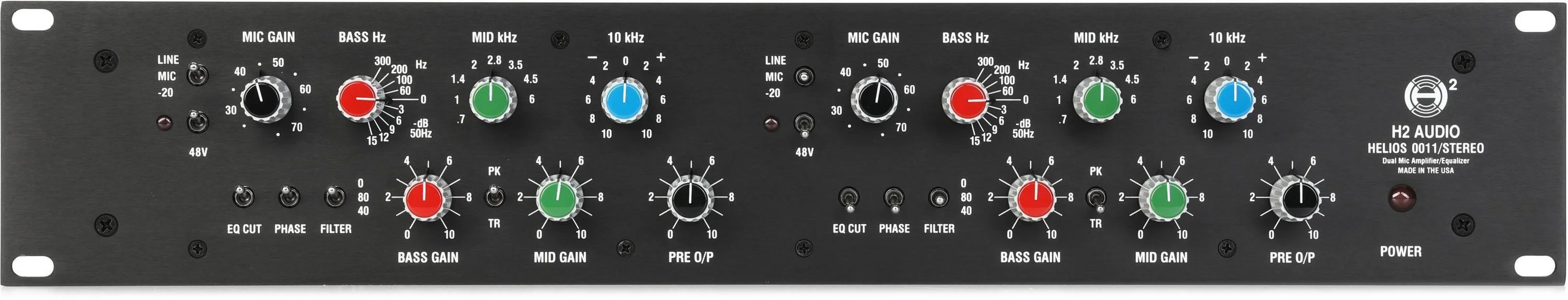 H2 Audio 0011 立体声麦克风前置放大器和均衡器 Helios模块