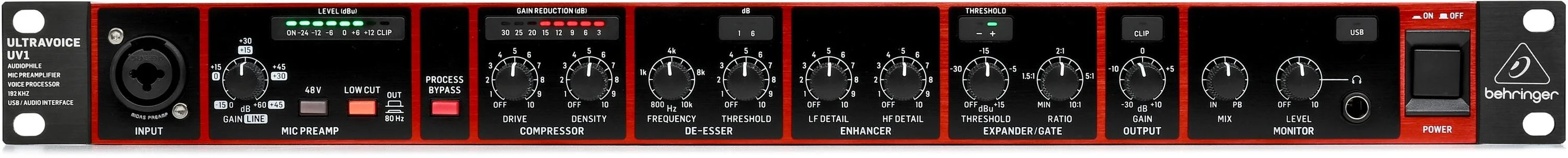 Behringer Ultravoice UV1 通道条及USB音频接口