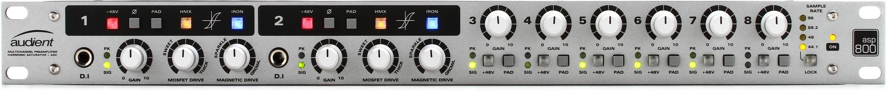 Audient ASP800 8通道麦克风前置放大器（认证开箱版）