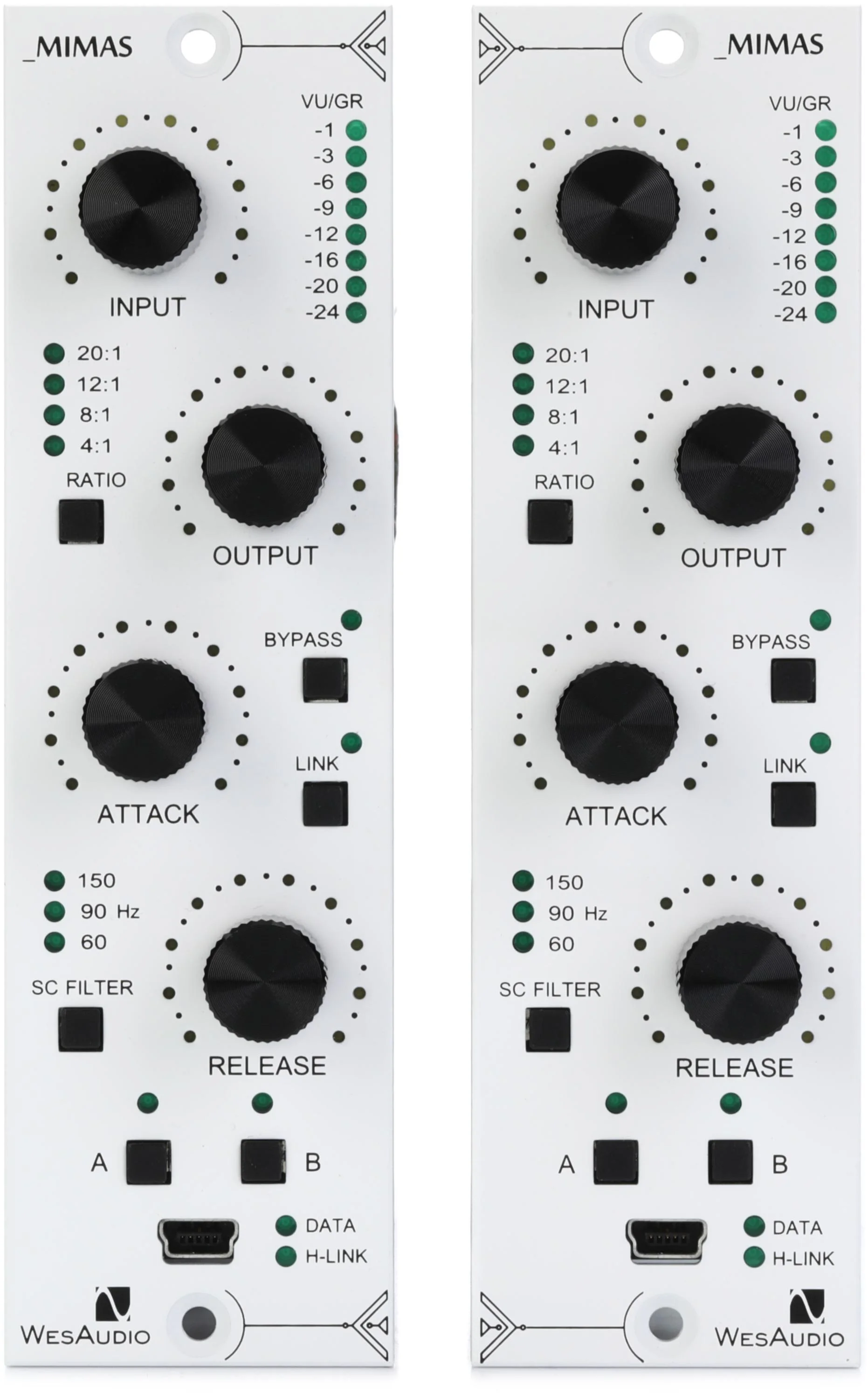 WesAudio _MIMAS Gemini 立体声对装 500系列压缩器
