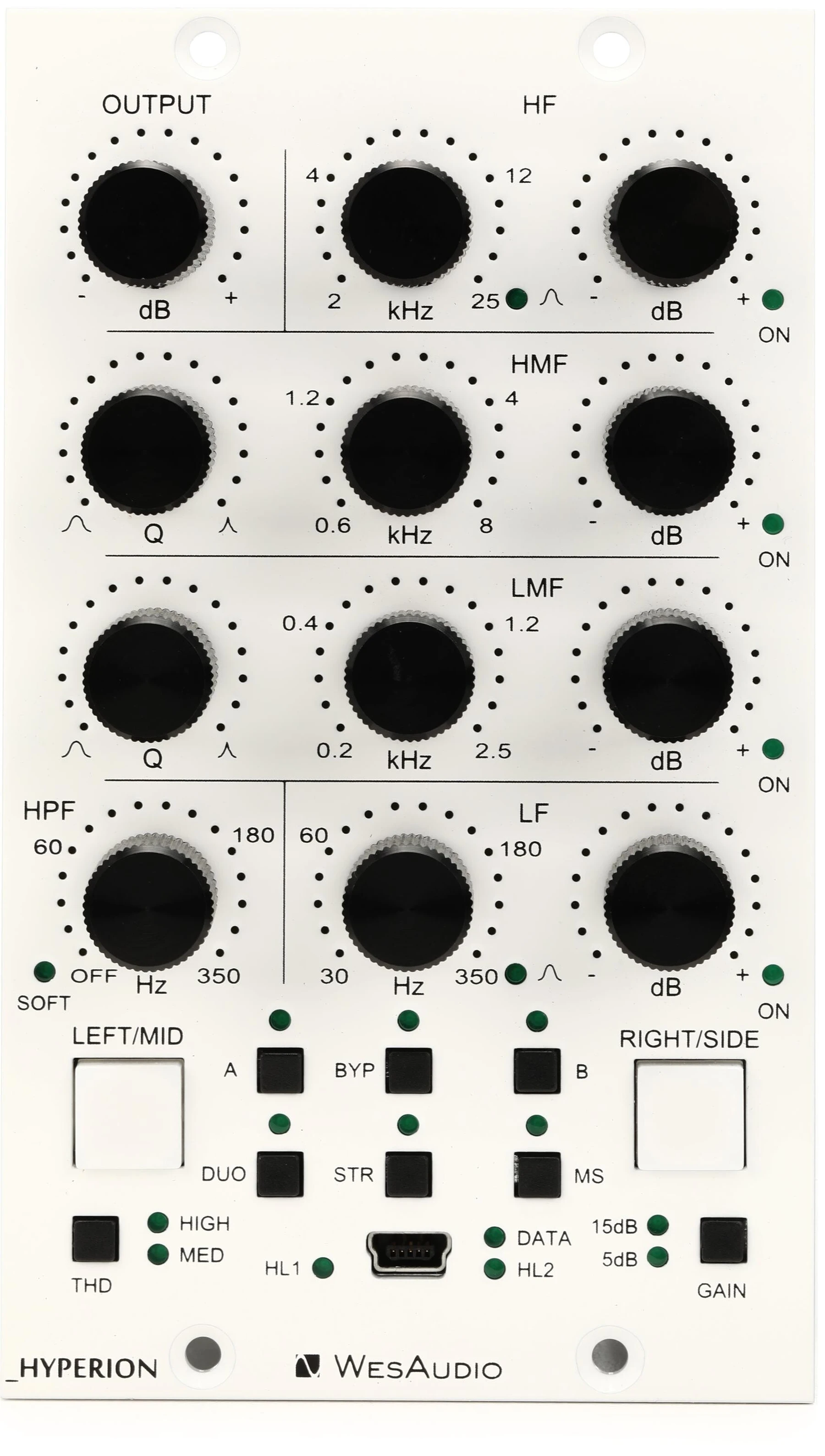 WesAudio Hyperion NG500 500系列立体声模拟均衡器（带数字召回功能）（认证开箱版）