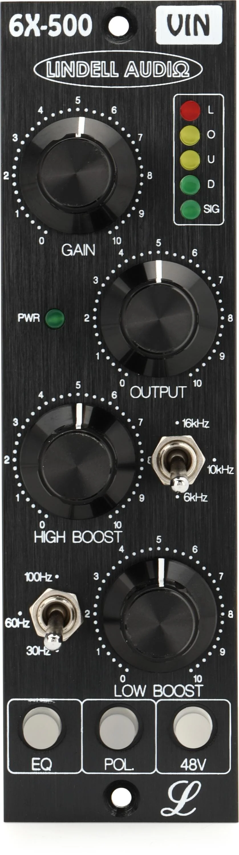 Lindell Audio 6X-500VIN 复古版 500系列麦克风前置放大器及均衡器（复古版）
