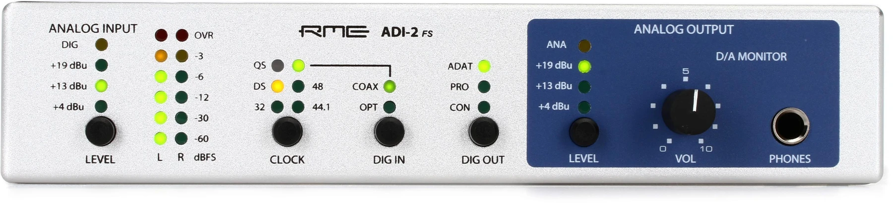 RME ADI-2 FS 2通道模数/数模转换器（认证开箱版）
