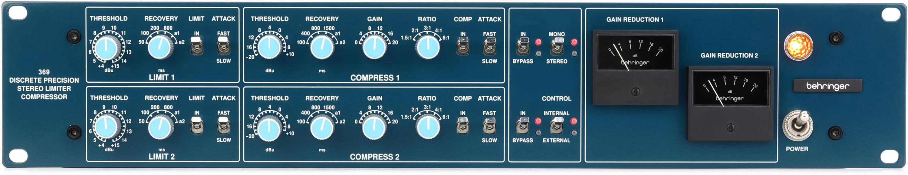 Behringer 369 2通道机架式立体声压缩器（二手）