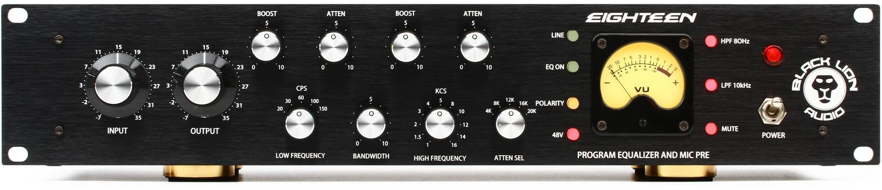 Black Lion Audio Eighteen 麦克风前置放大器及电感均衡器（B级品）