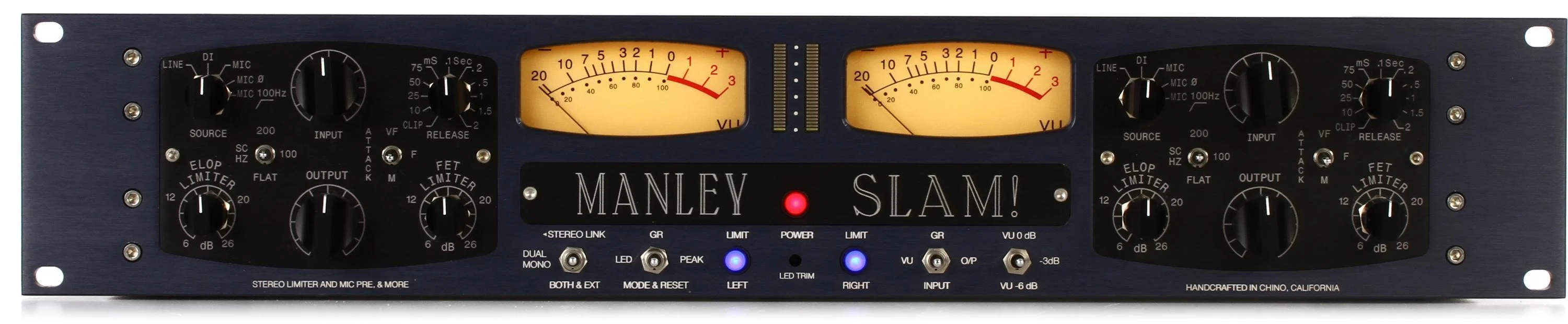 Manley SLAM! 2通道电子管麦克风前置放大器及限制器