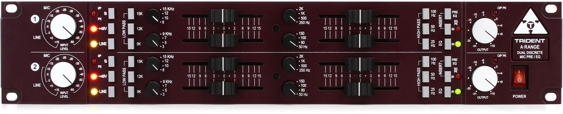 Trident Audio Developments A-Range 2通道麦克风前置放大器及均衡器
