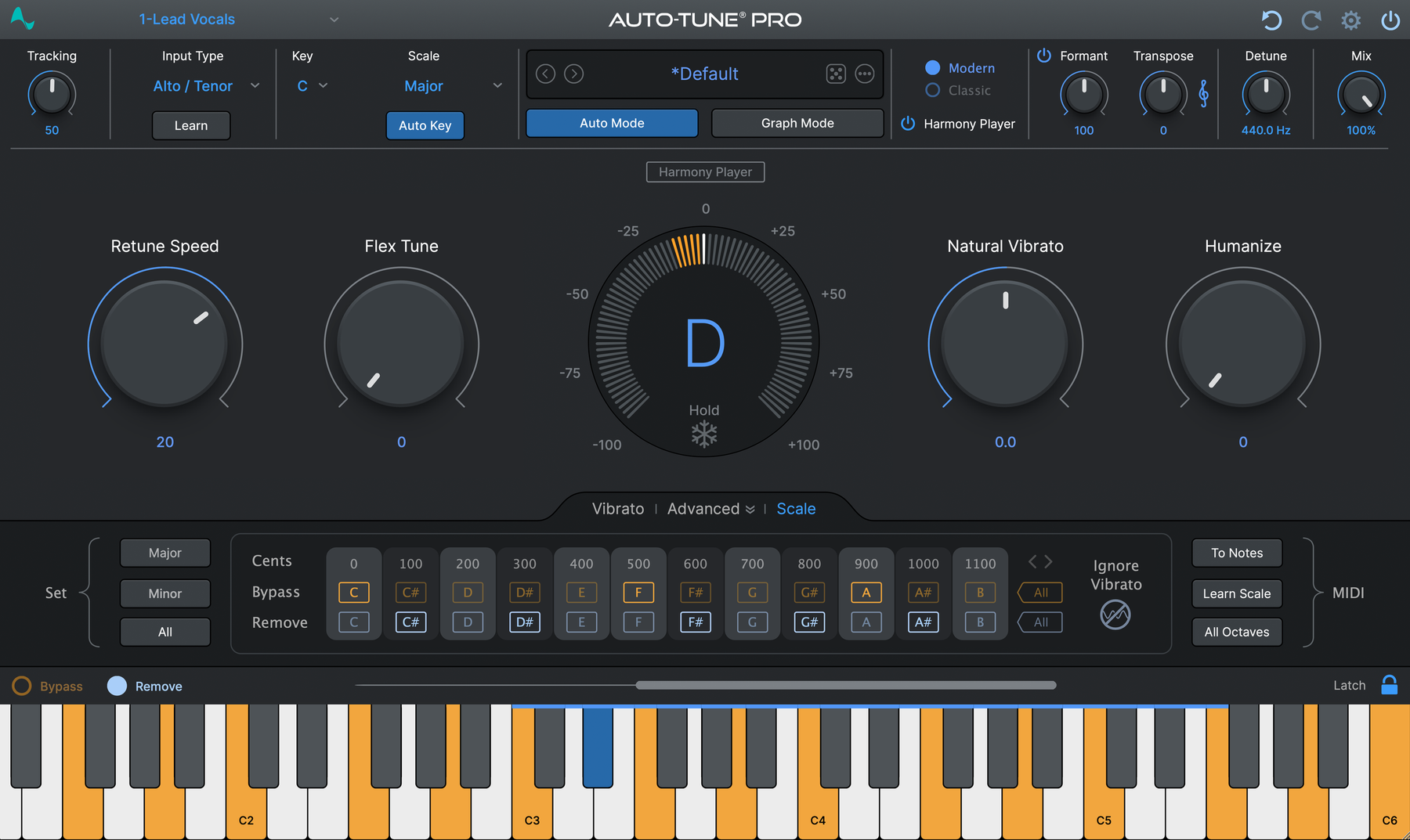 Antares AutoTune Pro 11 音高校正与人声效果插件
