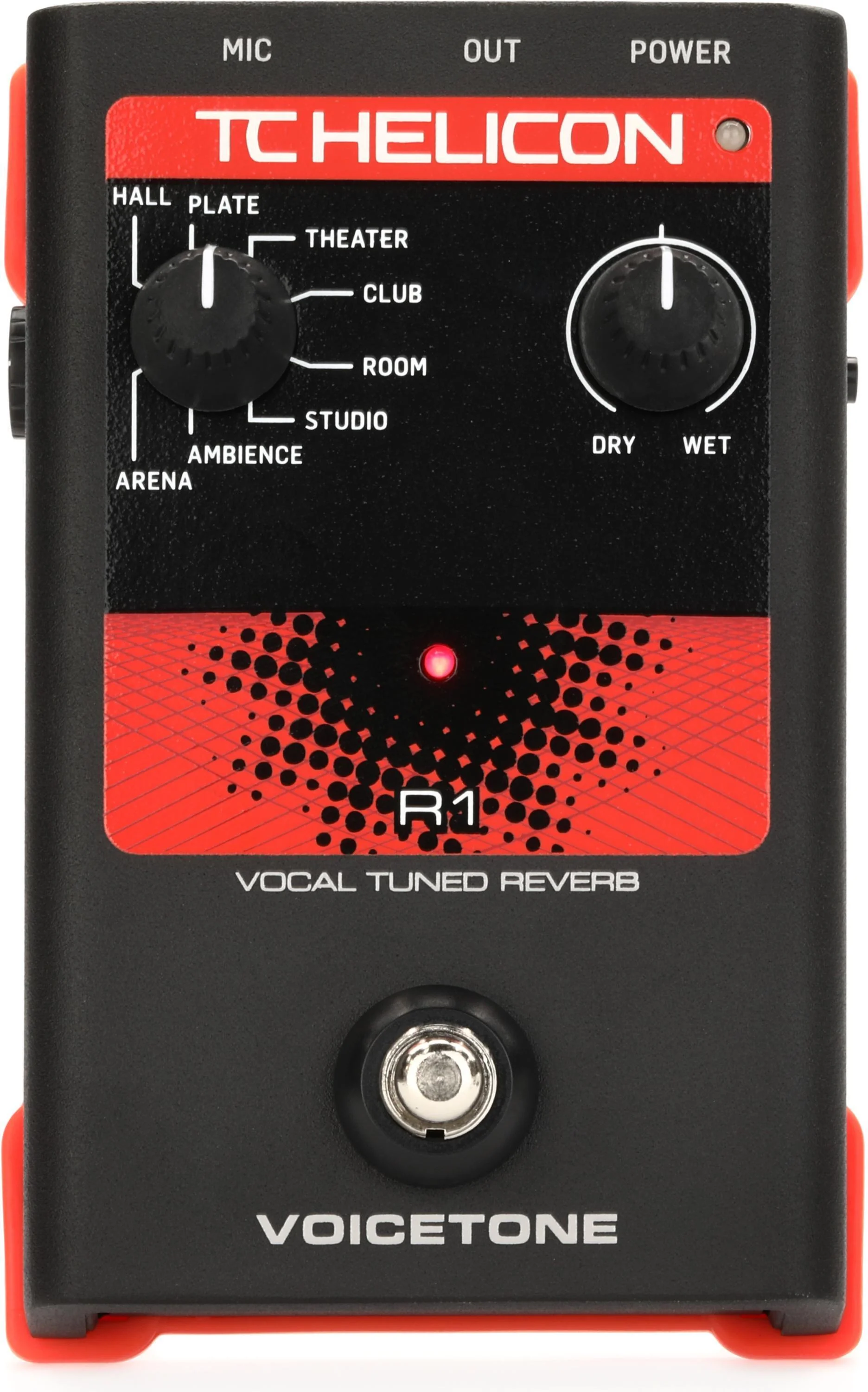 TC-Helicon VoiceTone R1 人声混响效果器踏板（认证开箱版）