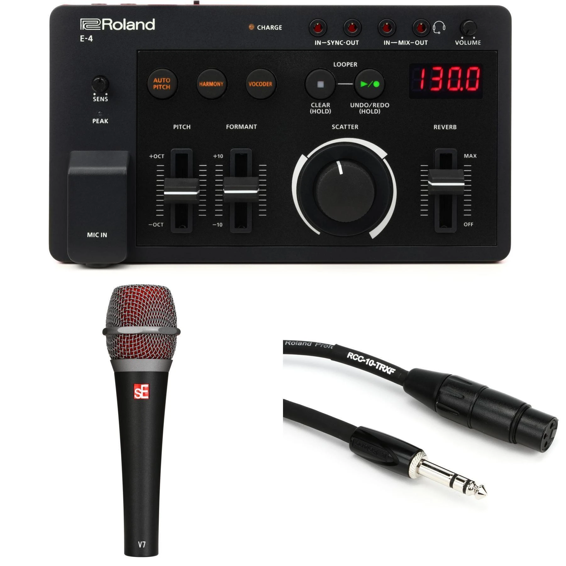 Roland AIRA Compact E-4 人声调制器（含V7麦克风套装）