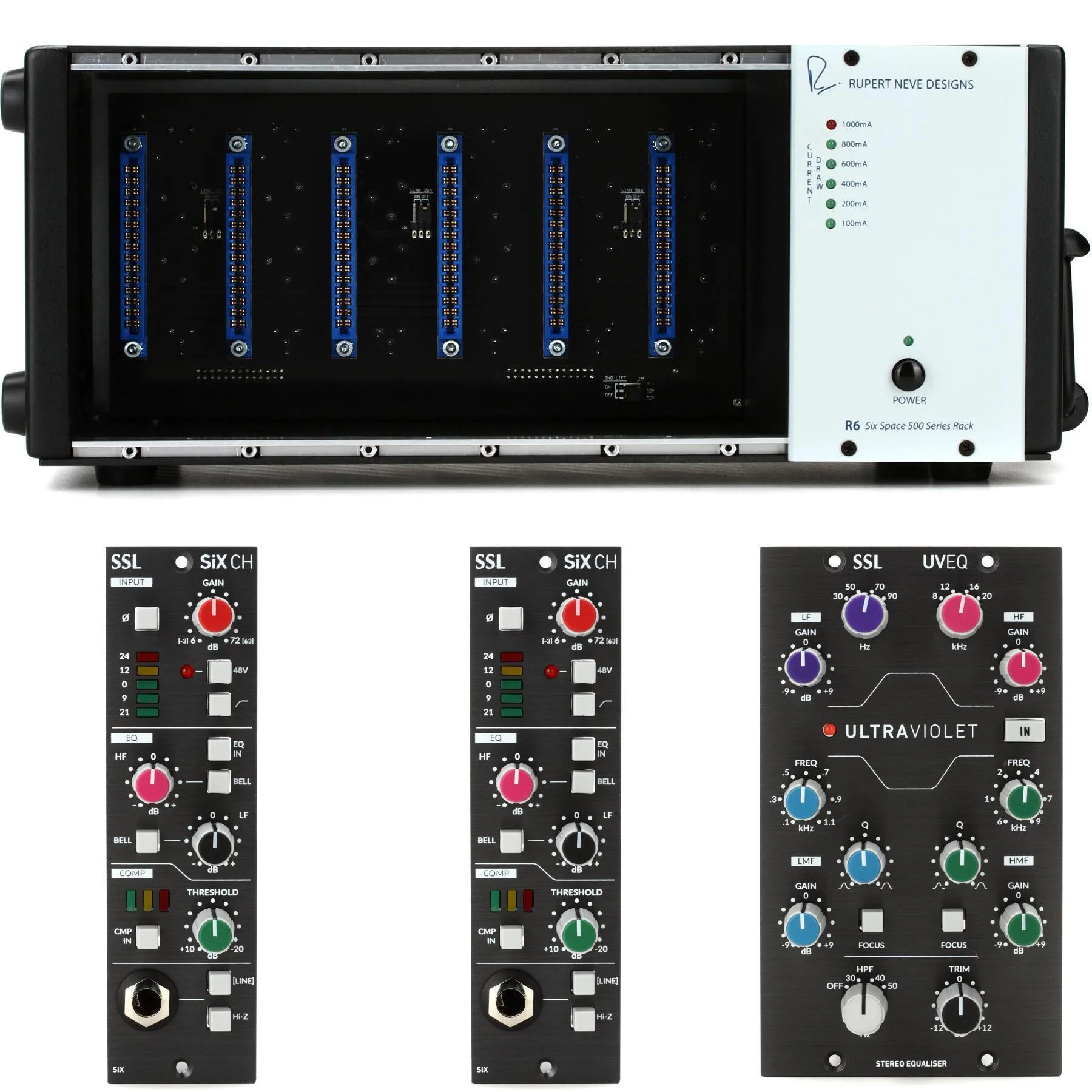 Solid State Logic 500系列Dual SiX Channel 通道条（含UltraViolet均衡器套装）