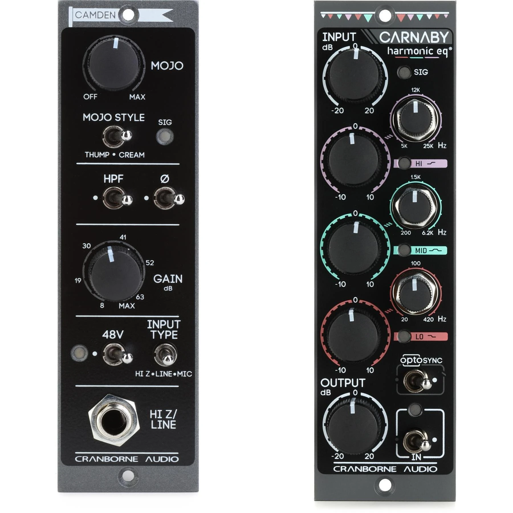 Cranborne Audio 500系列Camden话筒前置放大器 + Carnaby谐波均衡器