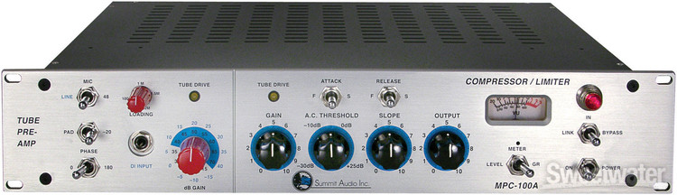 Summit Audio MPC-100A 电子管话筒前置放大器&压缩器