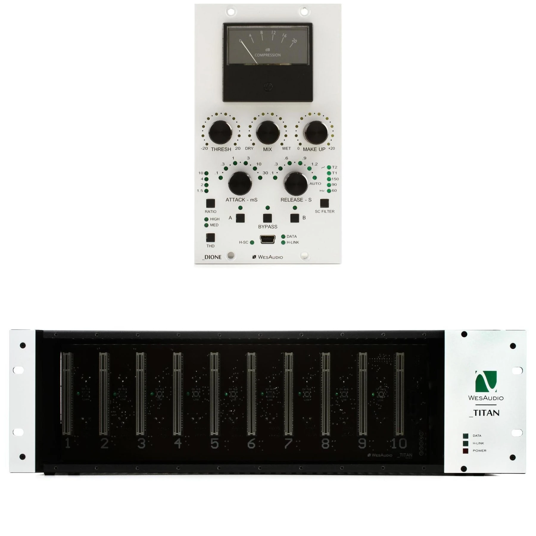 WesAudio DIONE NG500 模拟总线压缩器（含Titan机箱套装）