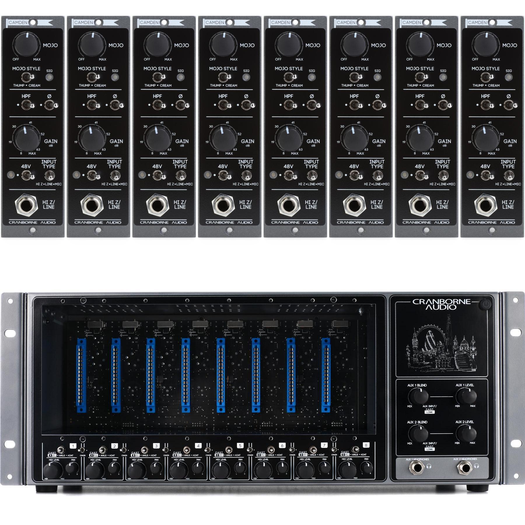 Cranborne Audio Camden 500系列话筒前置放大器（8通道ADAT机箱套装）