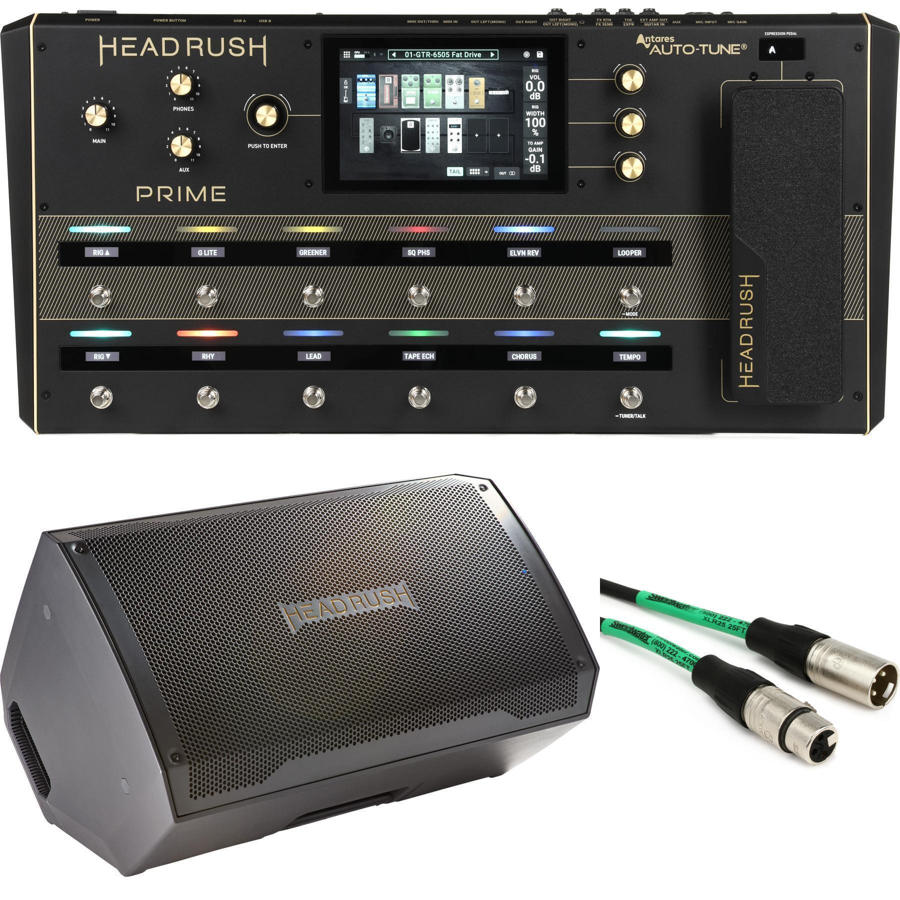 Headrush Prime 吉他综合效果器/箱体模拟/人声处理器 + 2500瓦1x12英寸有源吉他箱体
