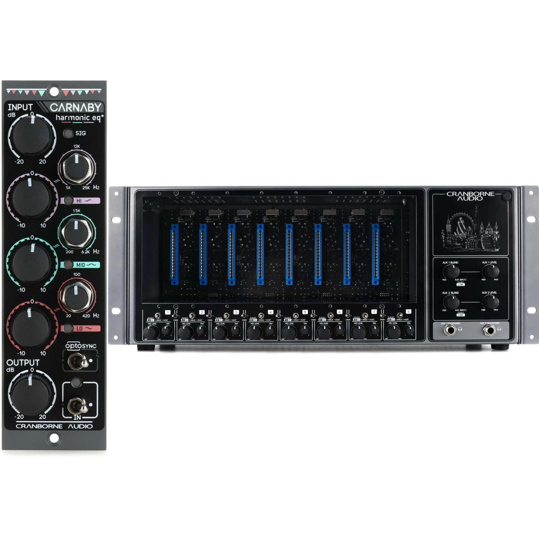 Cranborne Audio Carnaby 500 谐波均衡器 + 8槽500系列机箱（含ADAT输入输出）