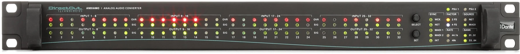 DirectOut Andiamo Dante 32×32 模数/数模转换器