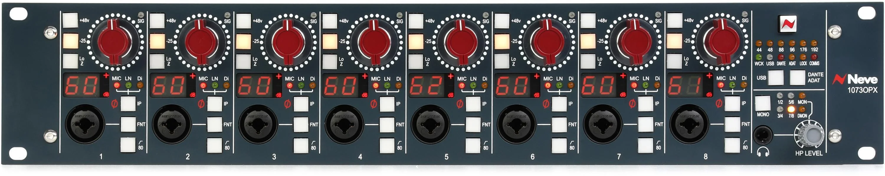 Neve 1073OPX 8通道麦克风前置放大器（含遥控软件）