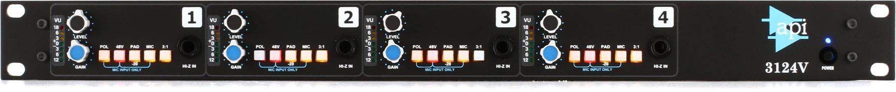 API 3124V 4通道麦克风前置放大器