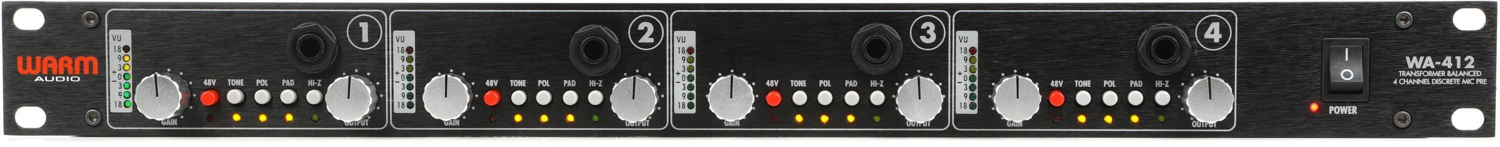 Warm Audio WA-412 4通道麦克风前置放大器