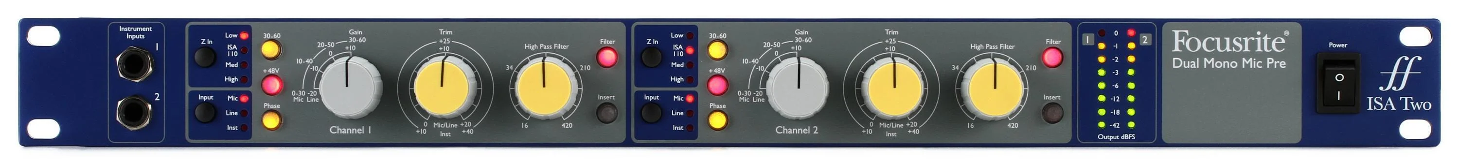 Focusrite ISA Two 双通道麦克风前置放大器
