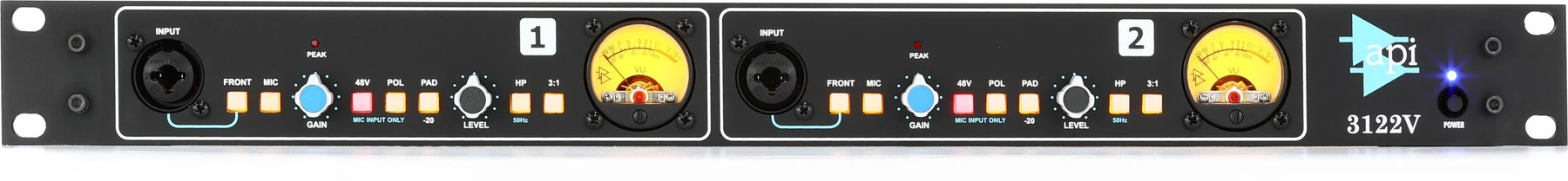API 3122V 双通道麦克风前置放大器