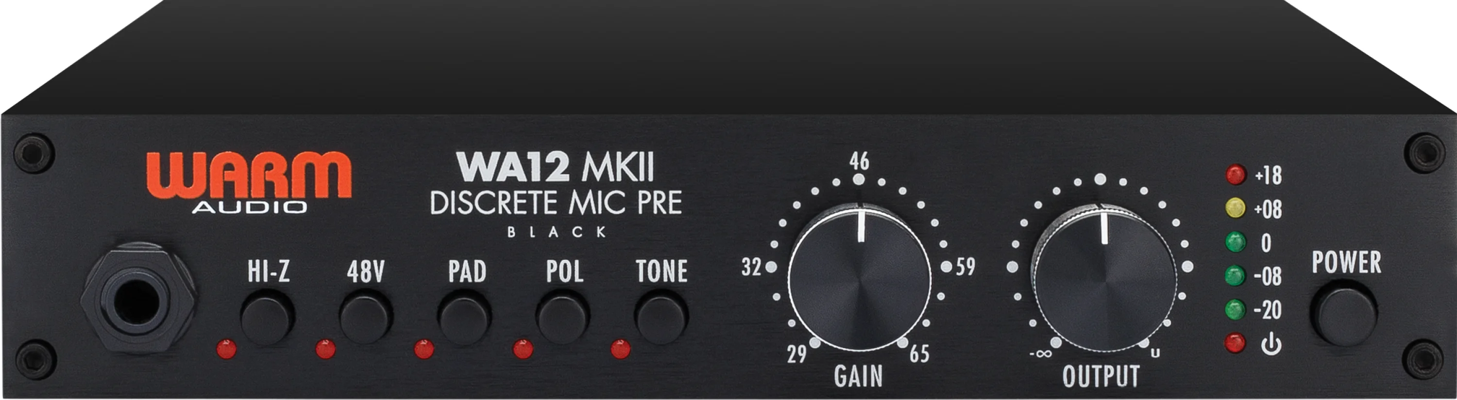 Warm Audio WA12 MKII 麦克风前置放大器 - 黑色款