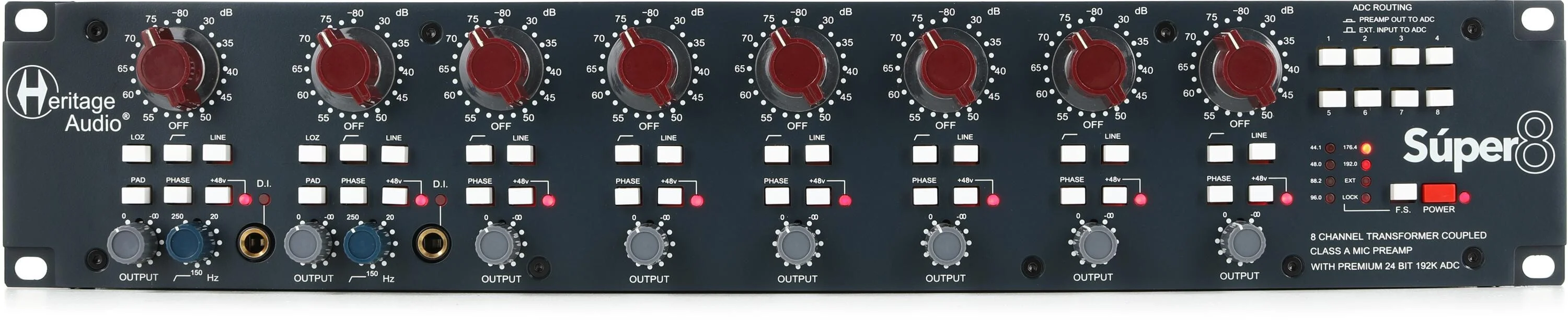 Heritage Audio Super 8 8通道麦克风前置放大器