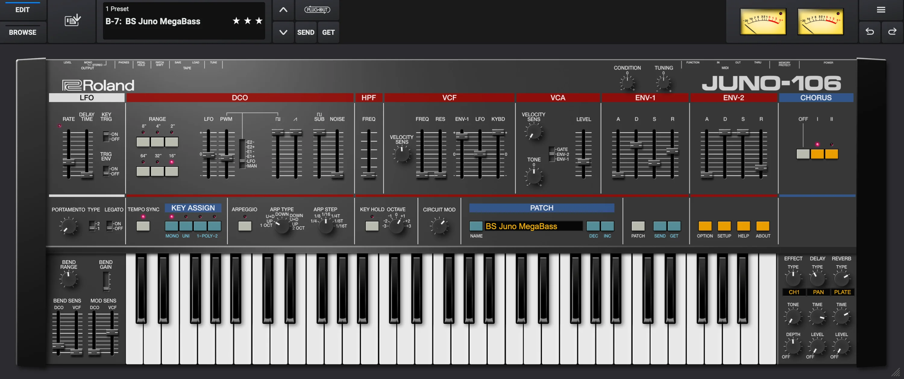 Roland Juno-106 软件合成器
