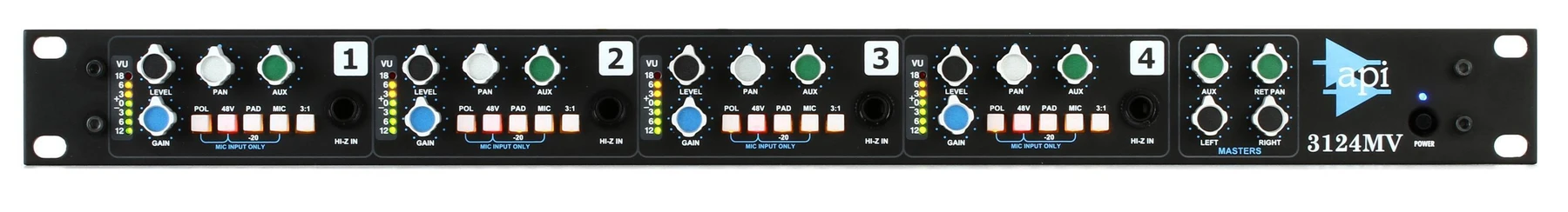 API 3124MV 4通道麦克风前置放大器