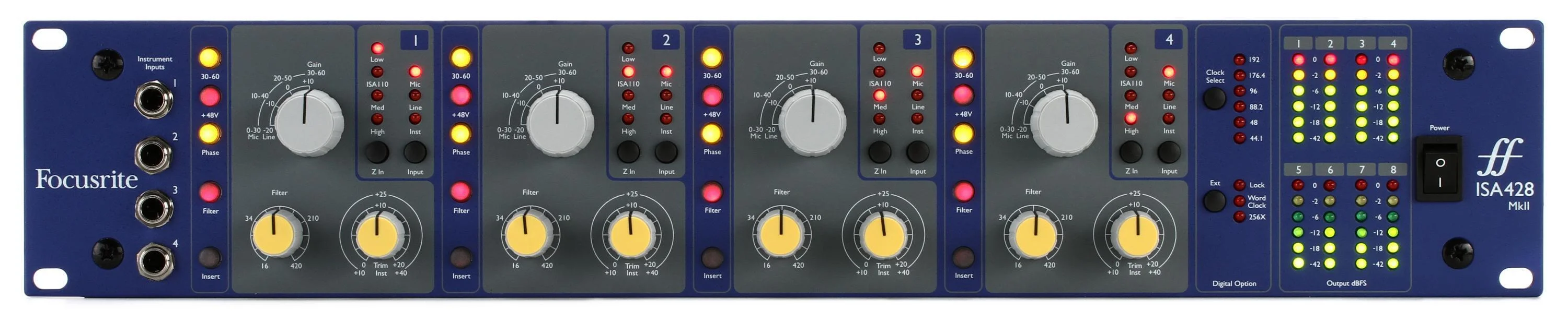 福克斯特 ISA428 MkII 四通道麦克风前置放大器（认证开箱版）