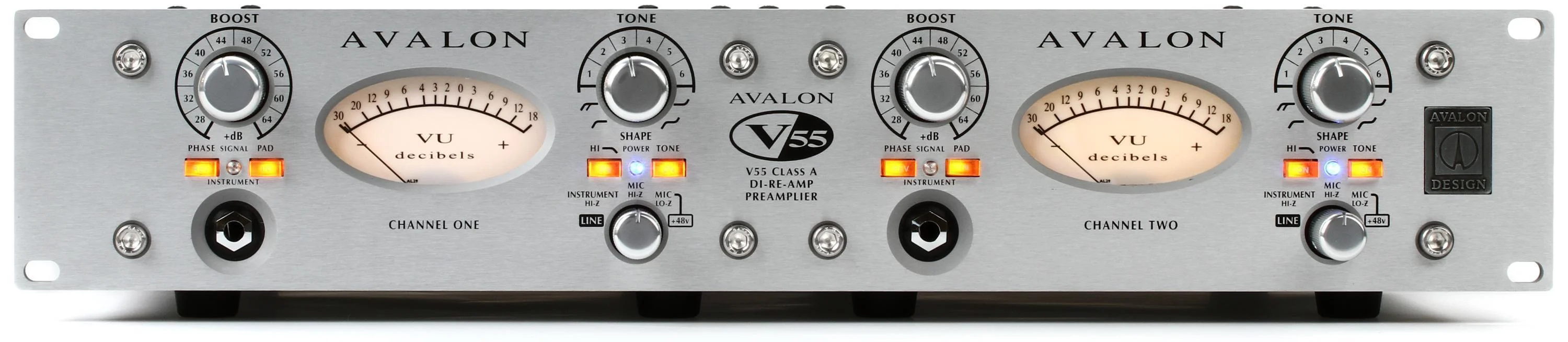 Avalon V55 双通道麦克风前置放大器