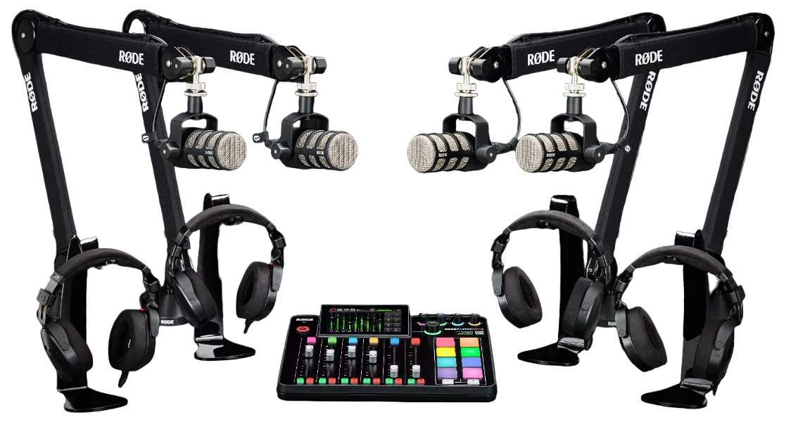 罗德 RODECaster Pro II + PodMic 四人播客套装