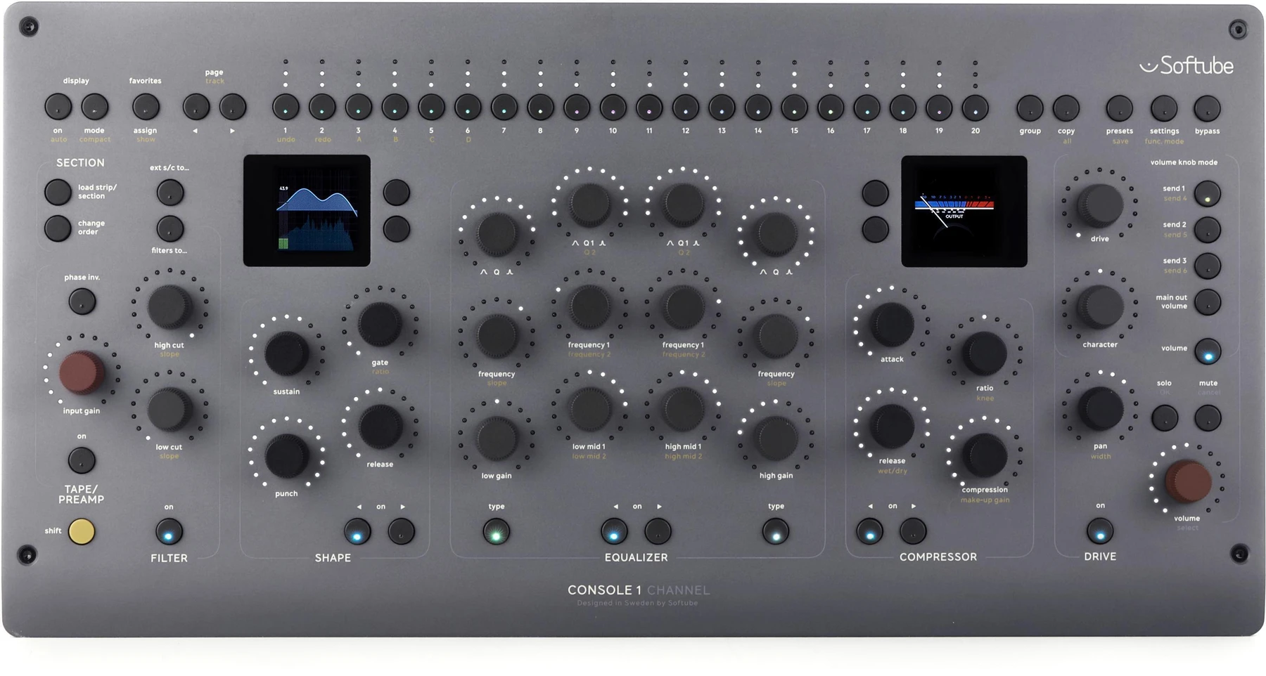 Softube Console 1 Channel Mk III 控制界面