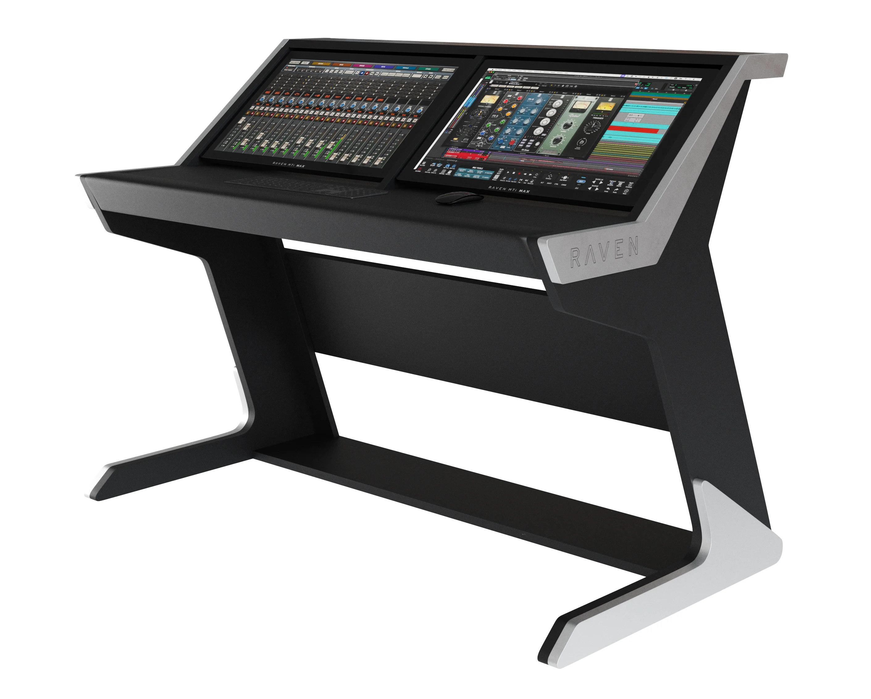 Steven Slate Audio Raven MTi MAX 多点触控制作控制台（一对）+ RAVEN MTi CORE工作站桌
