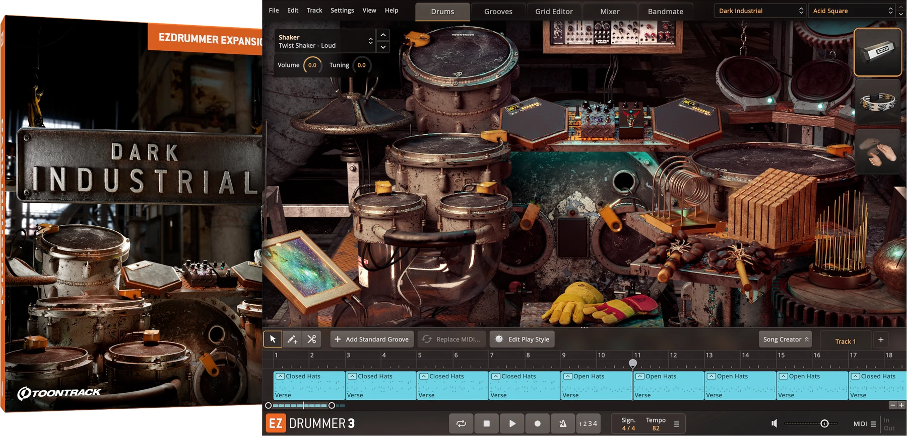 Toontrack Dark Industrial EZX 音色扩展包