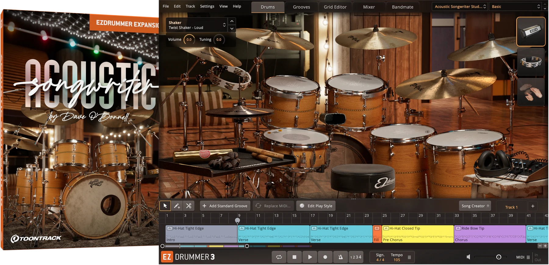 Toontrack Acoustic Songwriter EZX 音色扩展包
