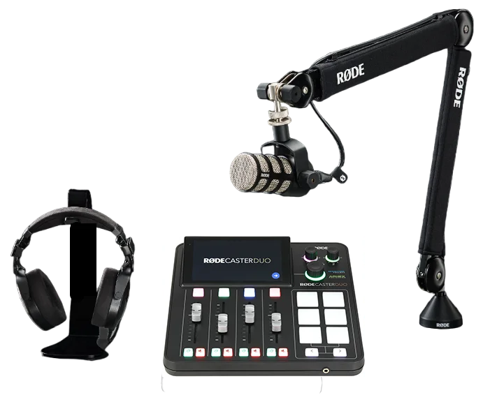 罗德 RODECaster Duo 直播调音台搭配PodMic单人套装