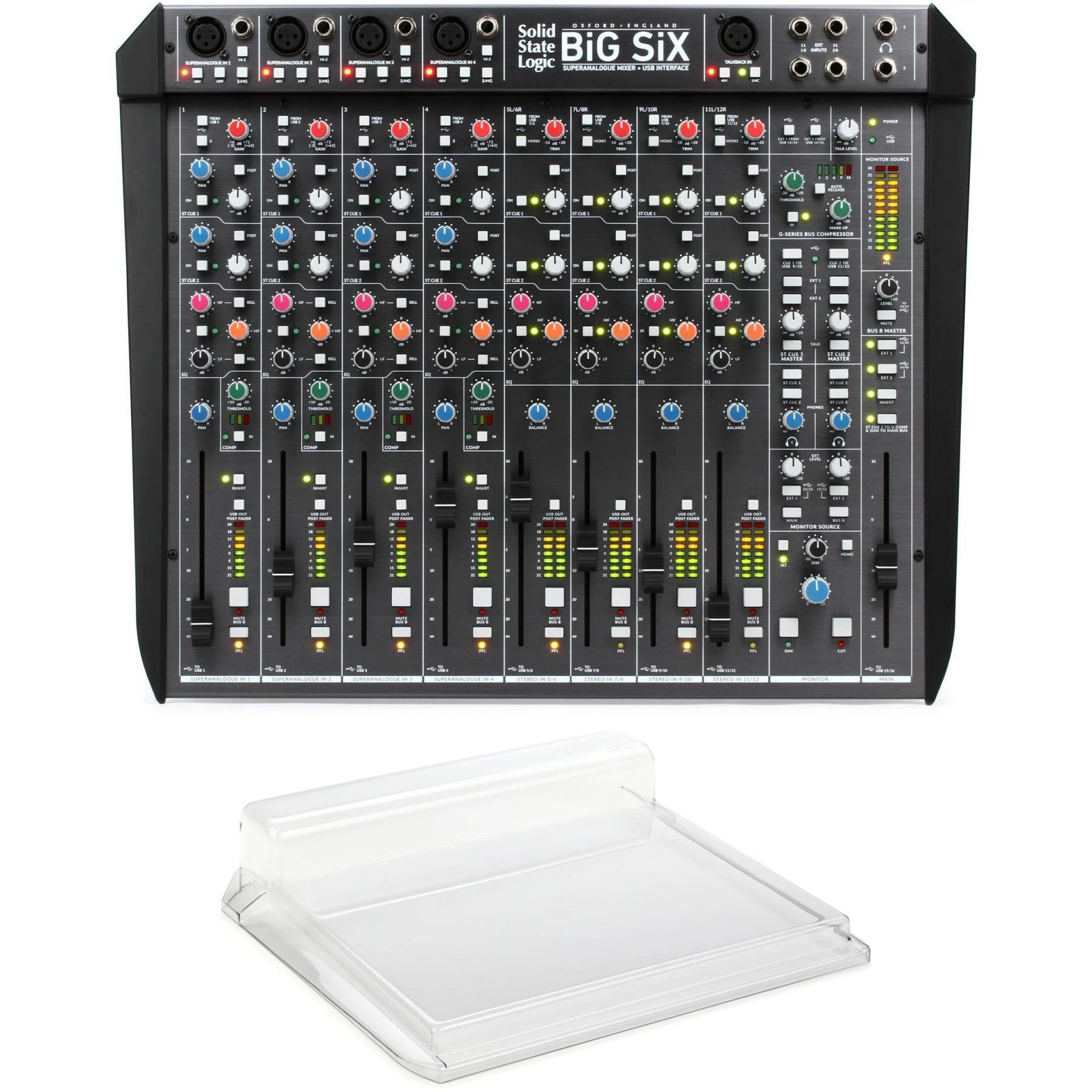 Solid State Logic BiG SiX 18输入桌面模拟调音台兼接口（带Decksaver保护罩）