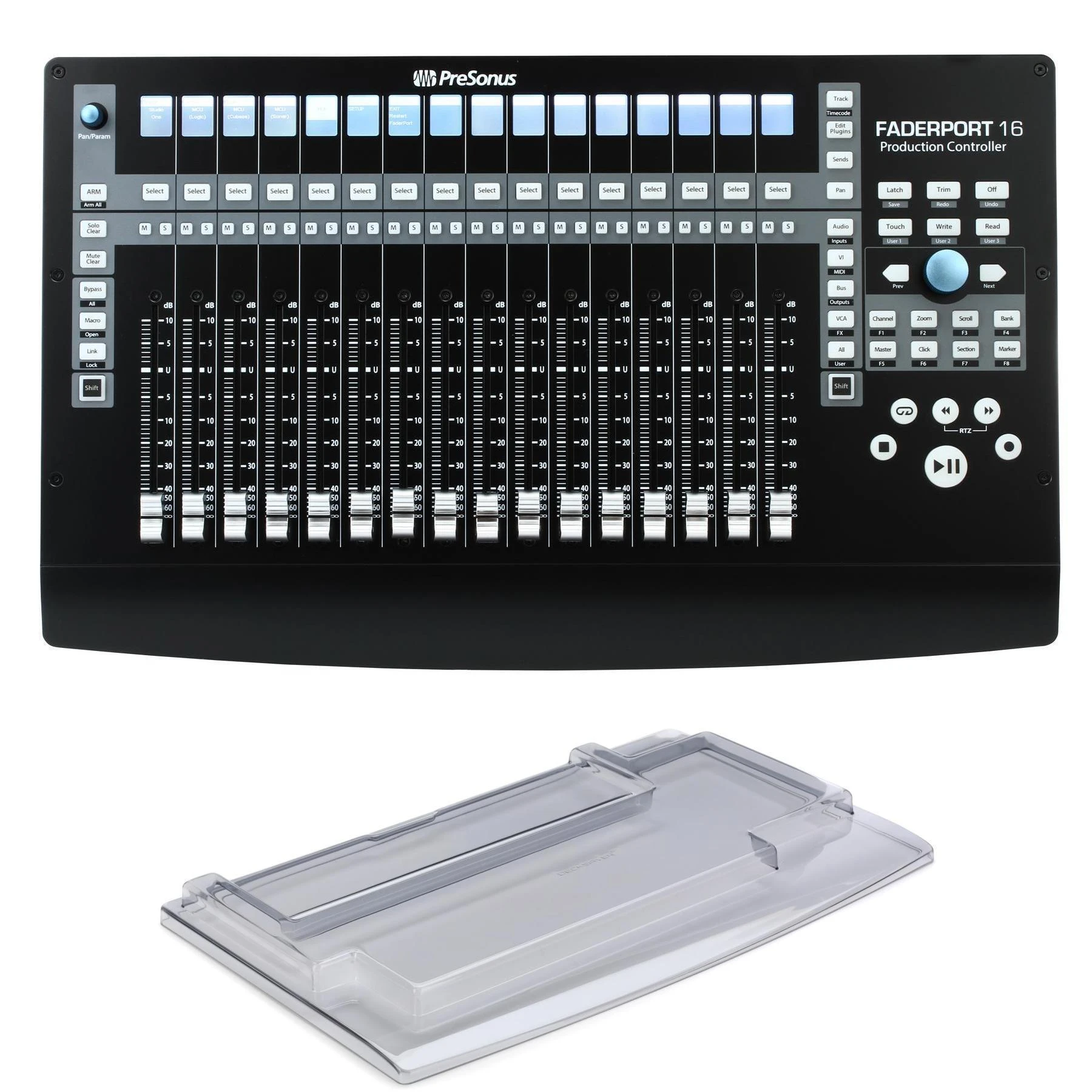 PreSonus FaderPort 16 16通道制作控制器（带Decksaver保护罩）