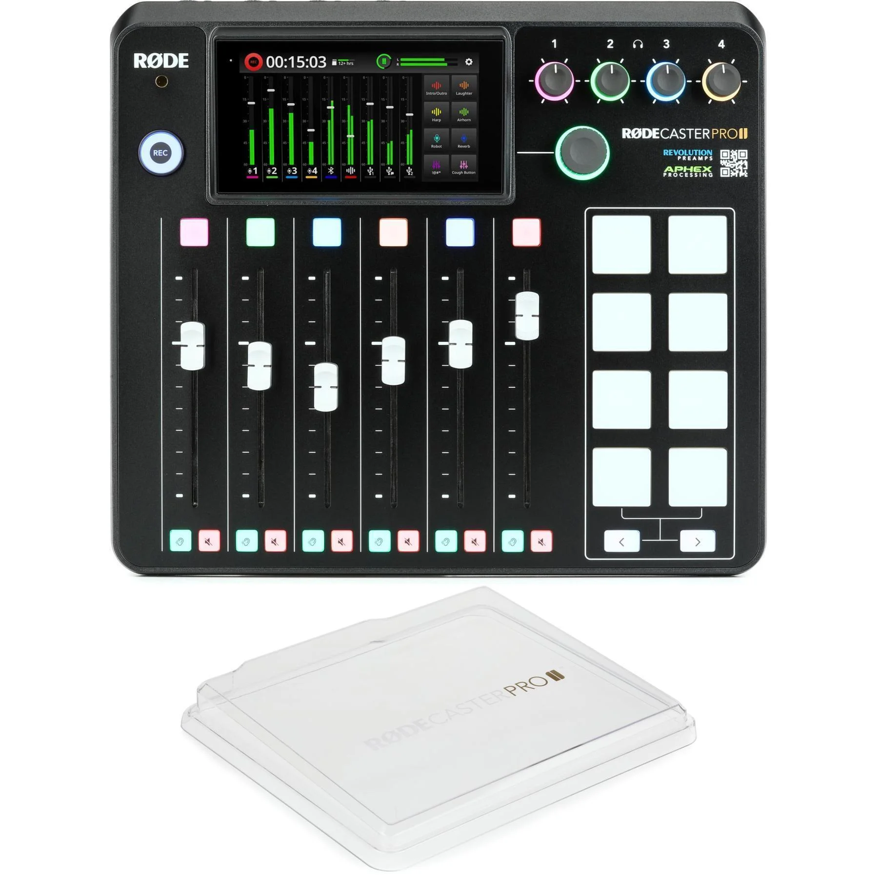 罗德 RODECaster Pro II 播客制作调音台（带防尘罩）