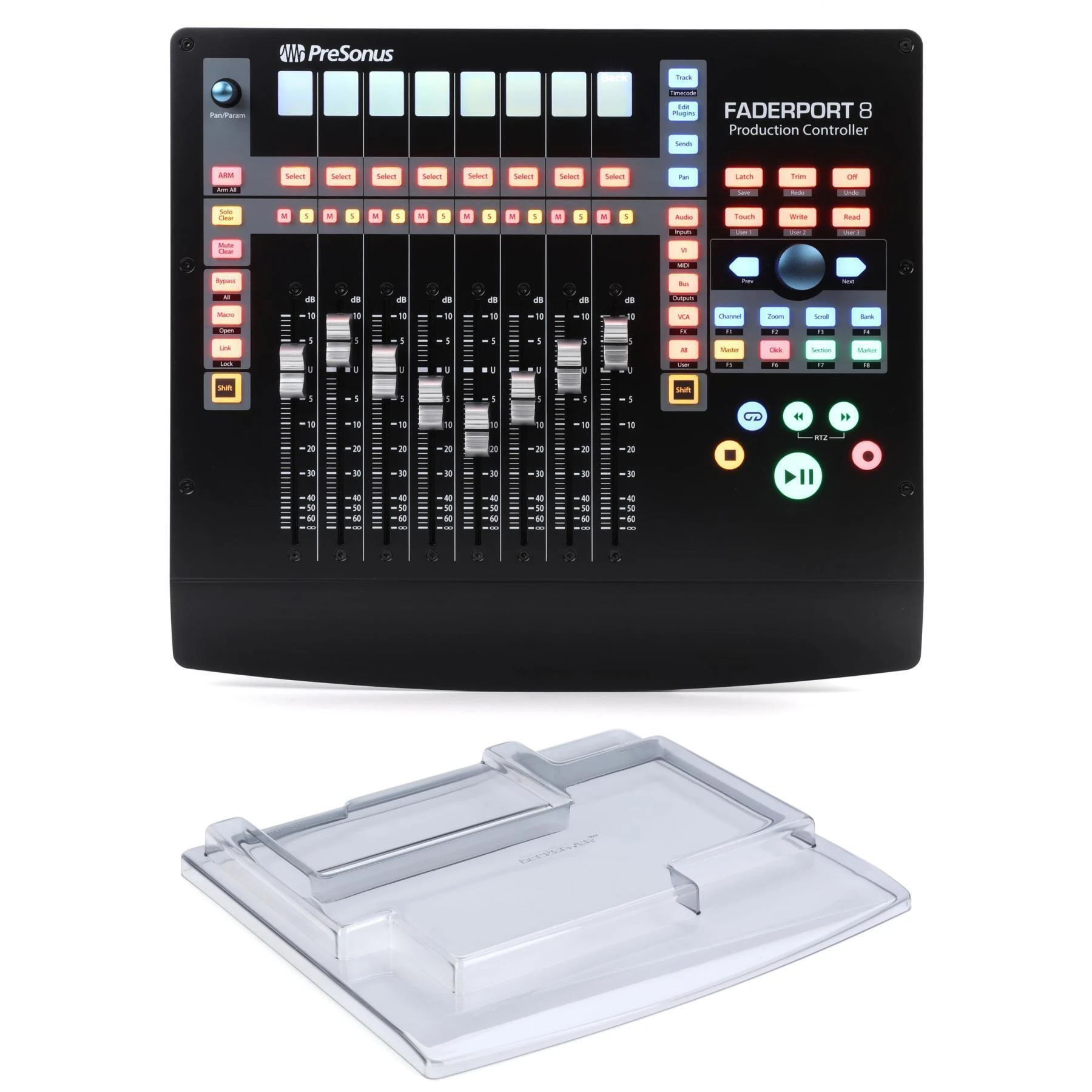 PreSonus FaderPort 8 8通道制作控制器（带Decksaver保护罩）