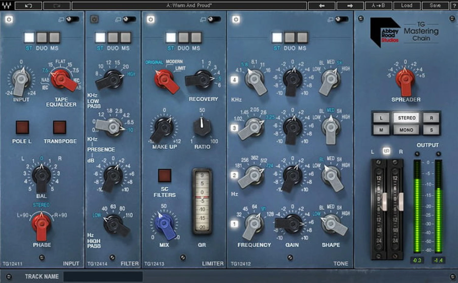 Waves Abbey Road TG 母带处理链