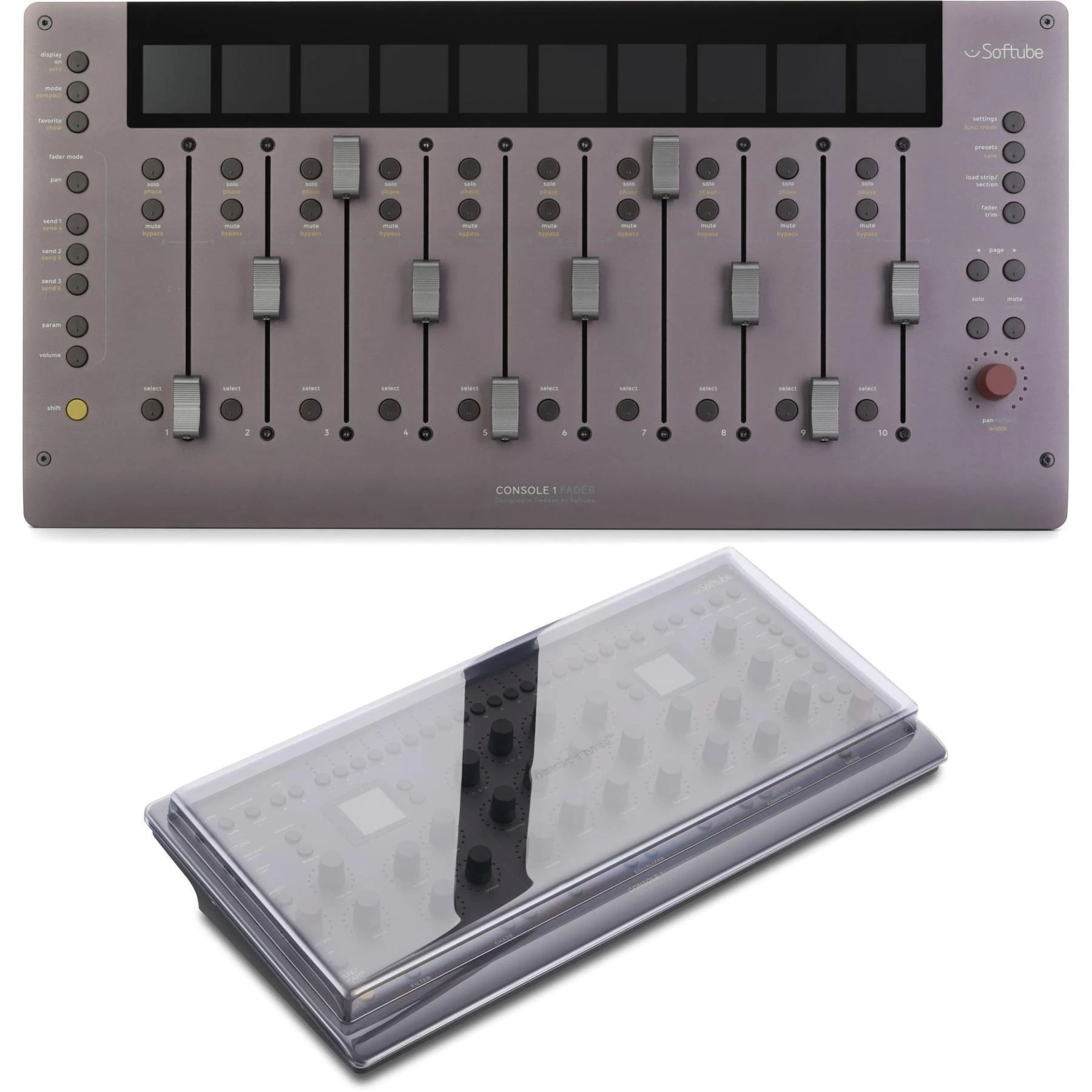 Softube Console 1 Fader Mk III 10通道推子控制界面（带Decksaver保护罩）