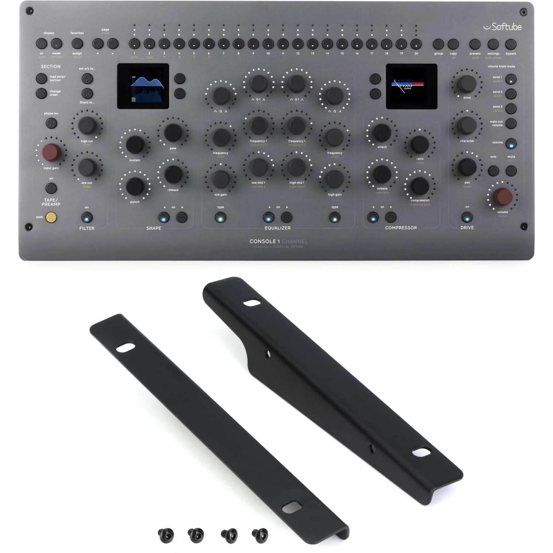 Softube Console 1 Channel Mk III 控制界面（带机架安装套件）