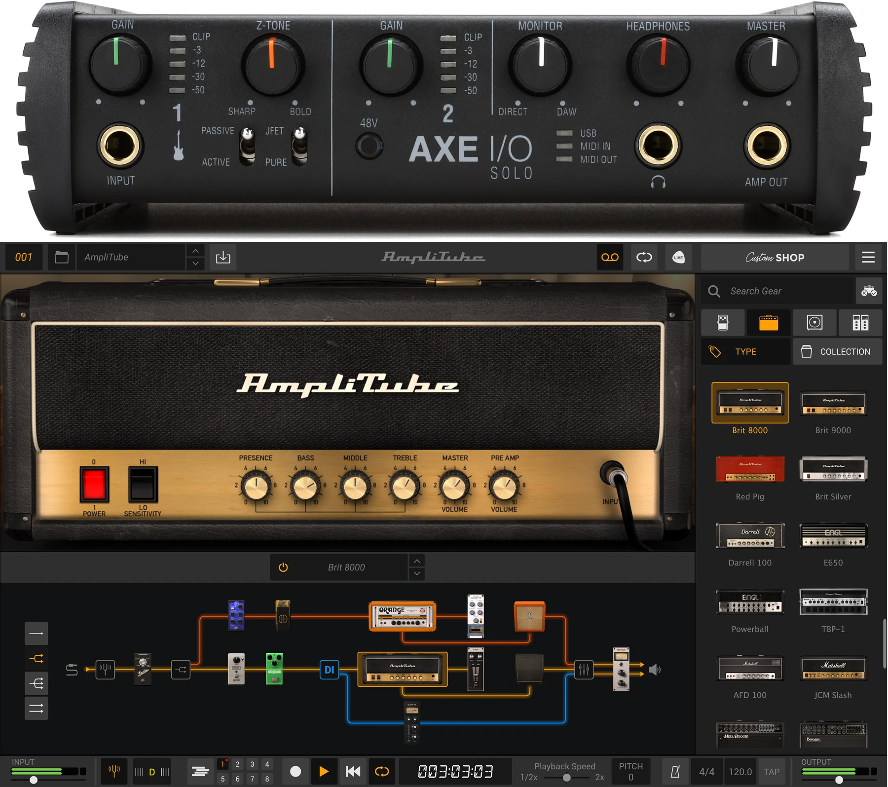 IK Multimedia Axe I/O Solo + AmpliTube 5 套装