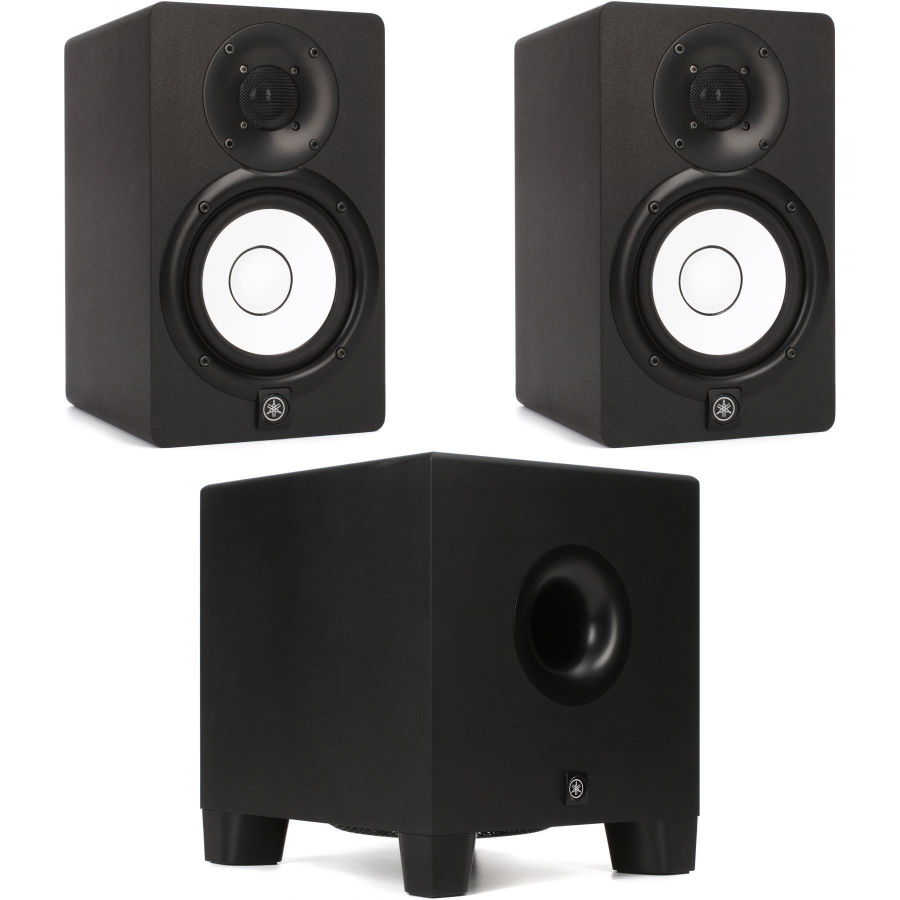 雅马哈 HS5 70瓦5英寸有源工作室监听音箱一对 搭配 HS8S 150瓦8英寸有源工作室低音炮套装